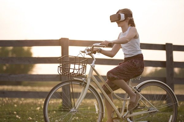 Augmented Reality AR Blog Post User headset bike