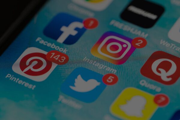 Digital Marketing Social Media Apps Screen