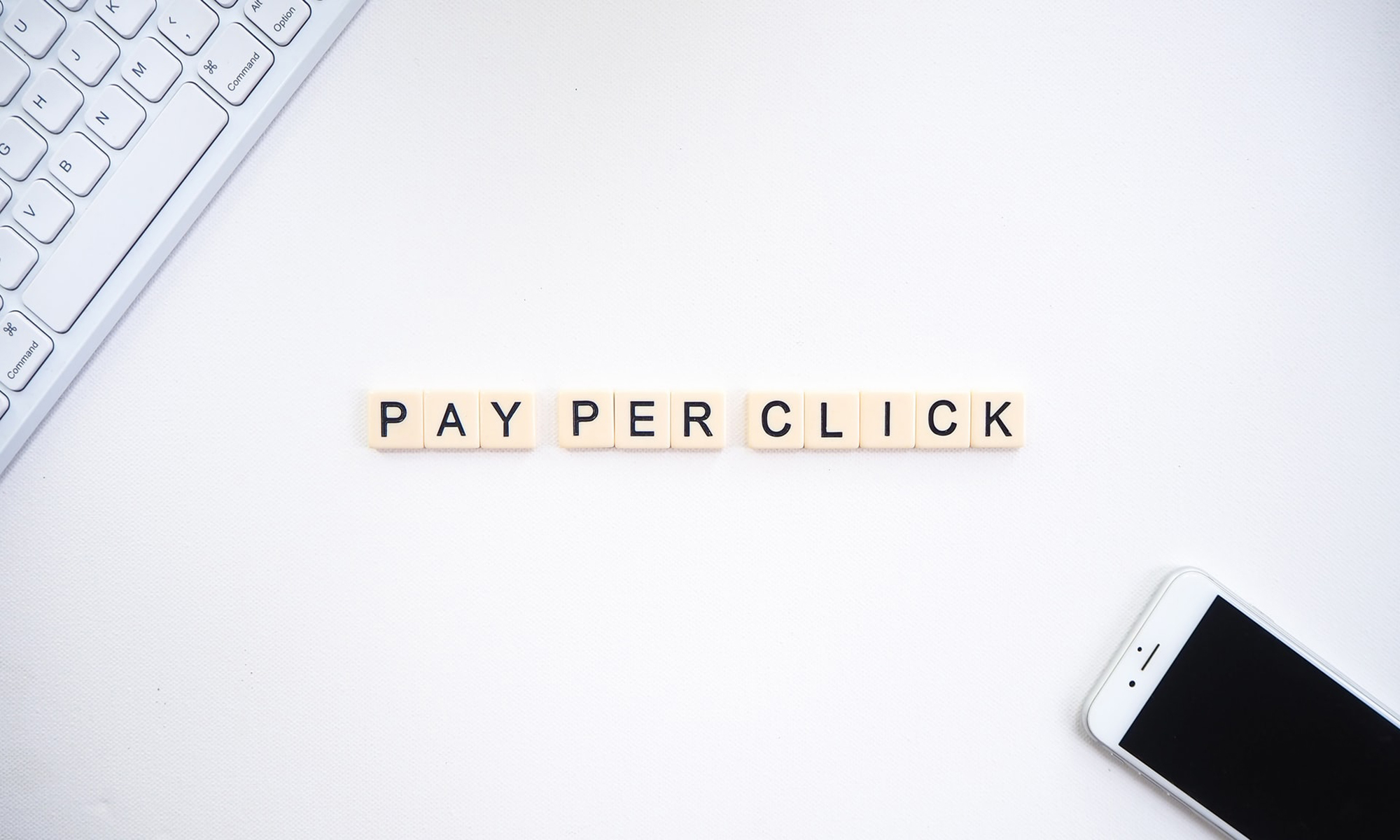 Pay per click with iPhone and keyboard