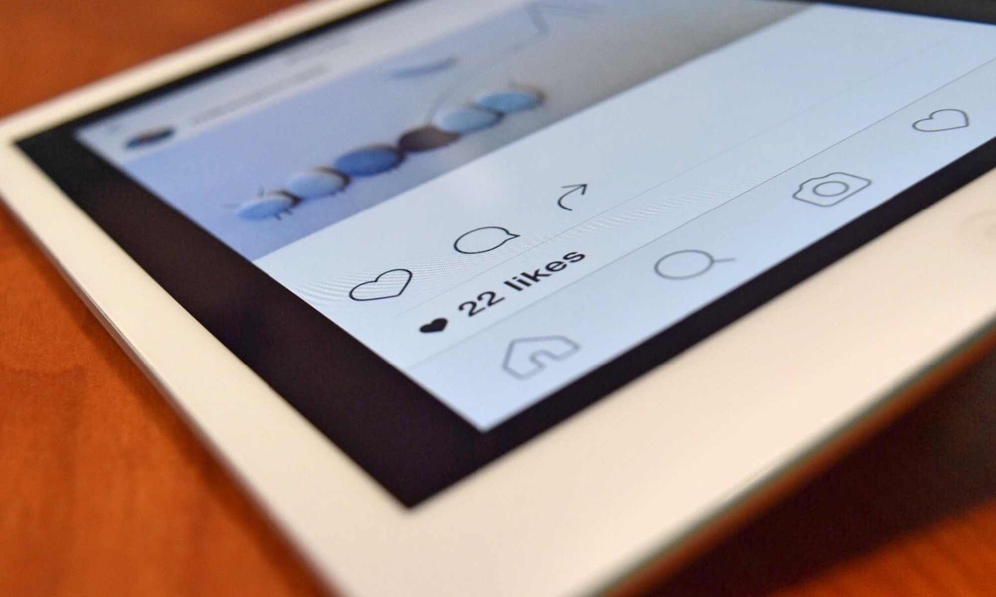 Instagram on White iPad